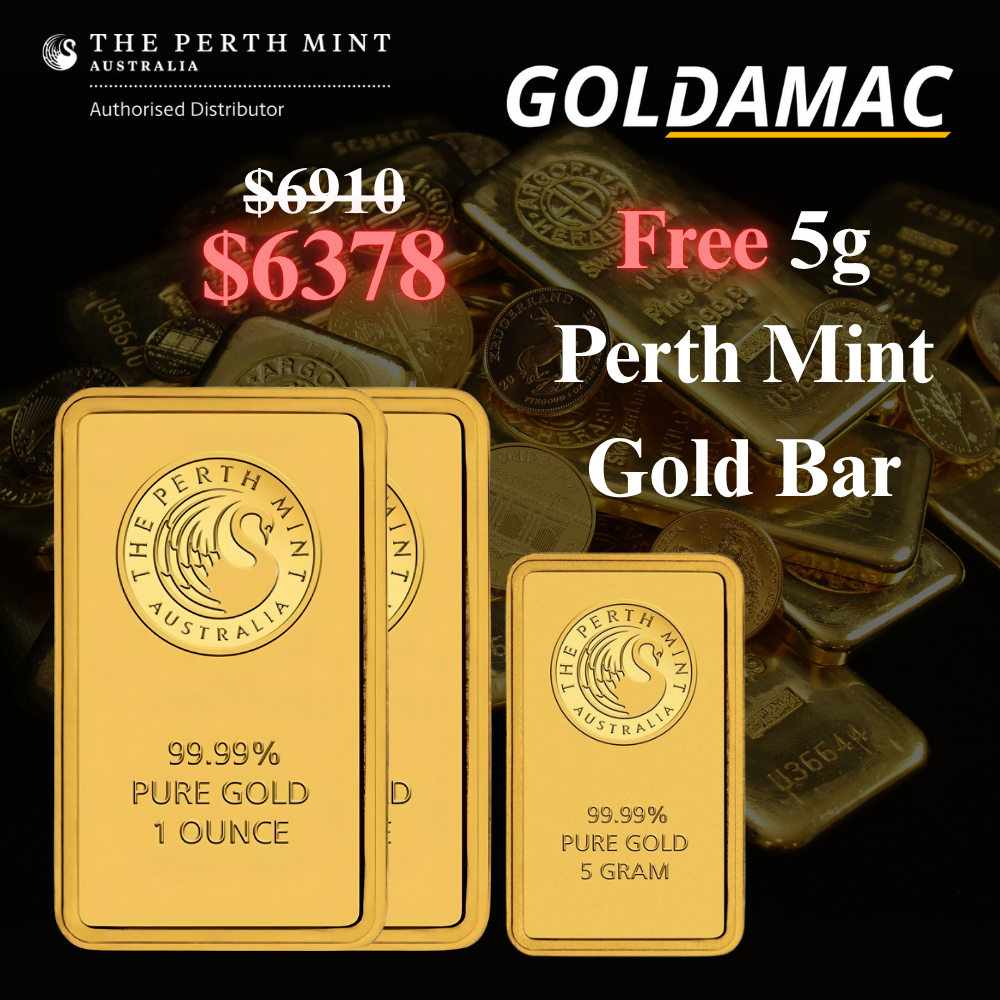 Perth Mint 2x1oz Gold Bars + Free 5g Gold Bar – Limited-Time Offer!