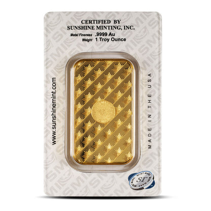 1 oz Sunshine Gold Bar (New w/ Assay, MintMark SI) 3/7/2025 PRESALE